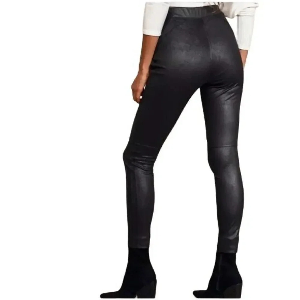 Free People Midnight Vegan Suede Black Leggings - Picture 7 of 11